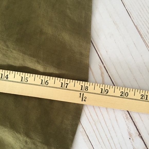 J. Crew Pleated Skirt Gathered Waist Olive Green Sz 6 Cotton Lined Short - Picture 7 of 9